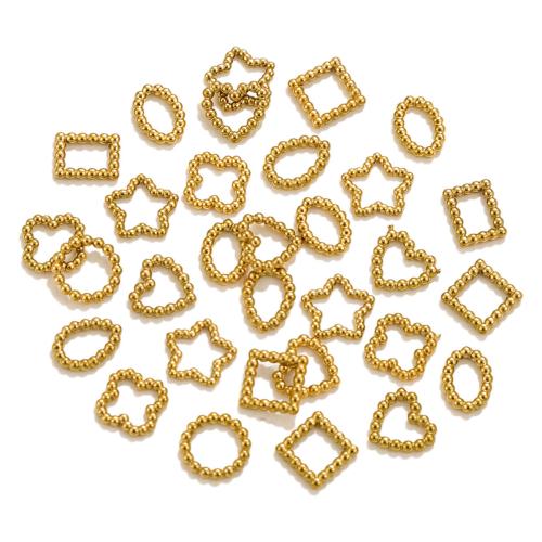 Edelstahl Schmuck Anhänger, 304 Edelstahl, Unterschiedliche Form zur Auswahl & DIY, goldfarben, 10PCs/Tasche, verkauft von Tasche