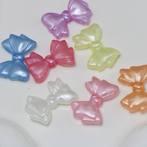 Acrylic Jewelry Beads, Bowknot, DIY, mixed colors, 30x21x7.50mm, Hole:Approx 2mm, Approx 210PCs/Bag, Sold By Bag