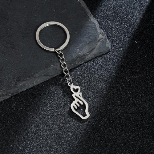 Stainless Steel Key Clasp, 304 Stainless Steel, Hand, plated, fashion jewelry, Sold By PC