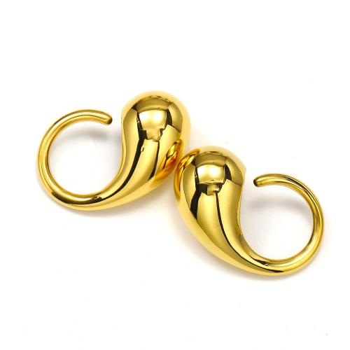 Titanium Steel Finger Ring, gold color plated, fashion jewelry, golden, Sold By PC