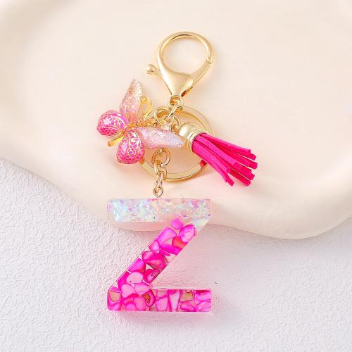 Tibetan Style Key Clasp, with Resin, epoxy gel, portable & multifunctional & different styles for choice, mixed colors, Sold By PC