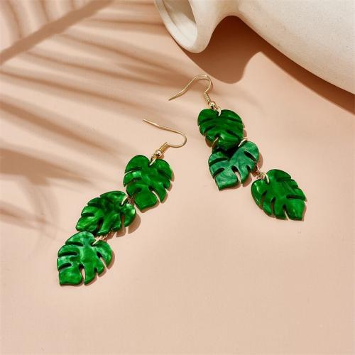 Acrylic Jewelry Earring, different styles for choice & for woman, green, Sold By Pair