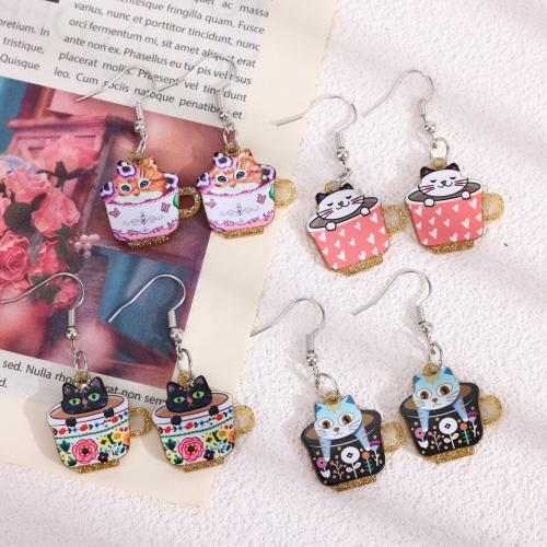 Acrylic Jewelry Earring, cute & different styles for choice & for woman, more colors for choice, Sold By Pair