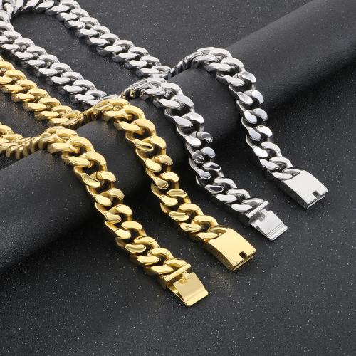 Stainless Steel Jewelry Necklace, 304 Stainless Steel, Vacuum Ion Plating, for man, more colors for choice, Sold By PC