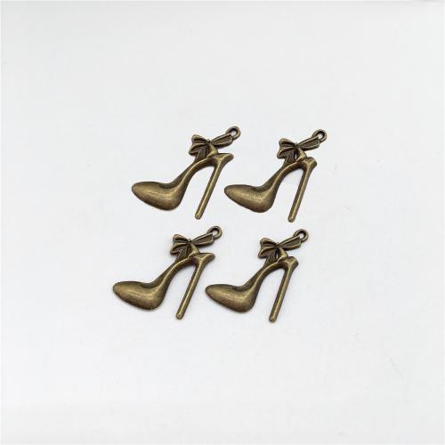 Pendentifs de chaussures en alliage de zinc, Plaqué de couleur de bronze antique, DIY, 30x19mm, 100PC/sac, Vendu par sac