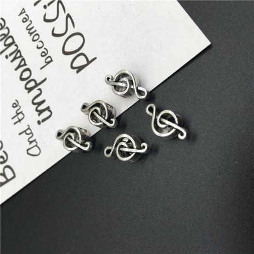 Tibetan Style Pendants, Music Note, antique silver color plated, DIY, 18x9mm, 100PCs/Bag, Sold By Bag