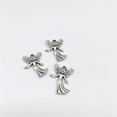 Tibetan Style Pendants, Angel, antique silver color plated, DIY, 25x18mm, 100PCs/Bag, Sold By Bag