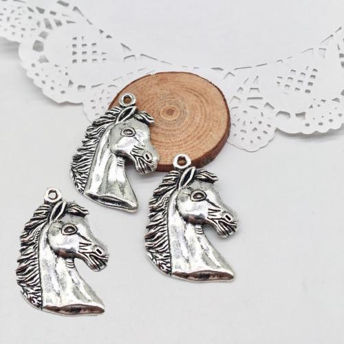 Tibetan Style Animal Pendants, Horse, antique silver color plated, DIY, 40x29x4mm, 100PCs/Bag, Sold By Bag