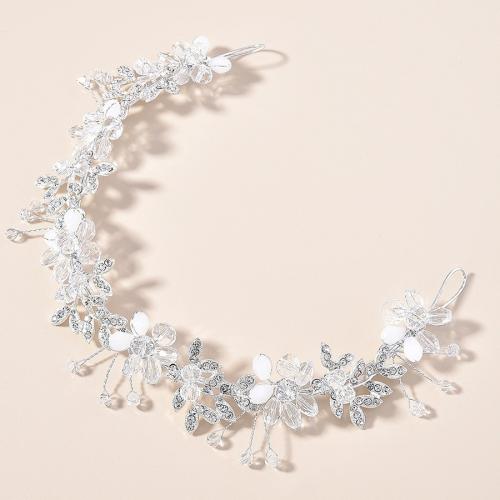 Headband, Tibetan Style, with Crystal & Rhinestone, fashion jewelry & for woman, silver color, 300mm, Sold By PC