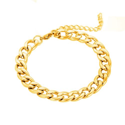 Stainless Steel Jewelry Bracelet, 304 Stainless Steel, with 5cm extender chain, fashion jewelry & Unisex, more colors for choice, 8.50mm, Length:Approx 18 cm, Sold By PC