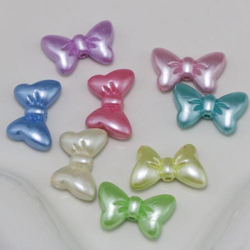 Acrylic Jewelry Beads, Bowknot, DIY, mixed colors, 22x15x6mm, Approx 500PCs/Bag, Sold By Bag