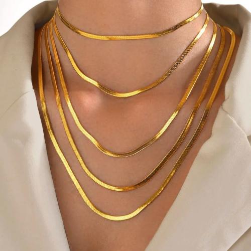 Collier de bijoux en acier inoxydable, Acier inoxydable 304, bijoux de mode & longueur différente pour le choix & normes différentes pour le choix & pour femme, plus de couleurs à choisir, Vendu par PC