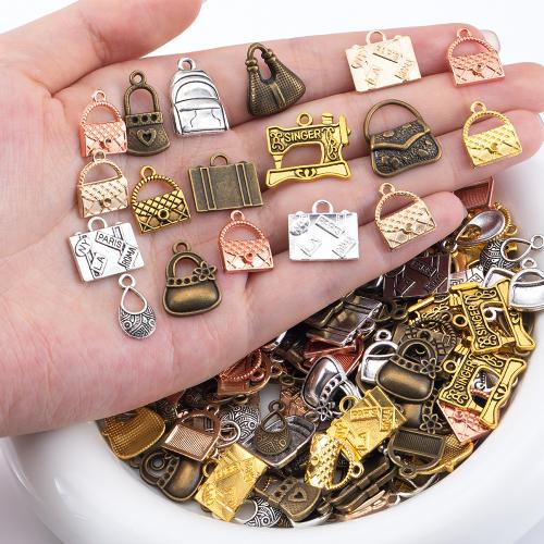 Tibetan Style Handbag Pendants, plated, DIY & mixed, more colors for choice, nickel, lead & cadmium free, 50G/Bag, Sold By Bag