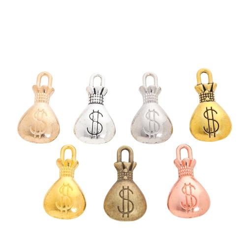 Tibetan Style Pendants, Money Bag, plated, DIY, more colors for choice, nickel, lead & cadmium free, 9.34x17.54mm, Approx 200PCs/Bag, Sold By Bag