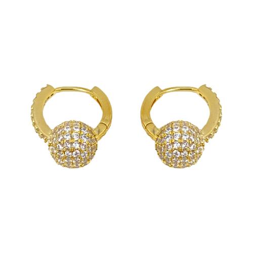 Cubic Zirconia Micro Pave Brass Earring, plated, fashion jewelry & micro pave cubic zirconia, more colors for choice, nickel, lead & cadmium free, 15x17mm, Sold By Pair