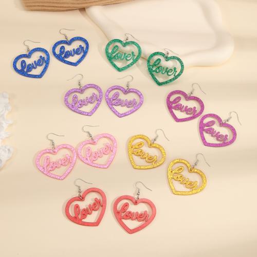 Acrylic Jewelry Earring, fashion jewelry & for woman, more colors for choice, Sold By Pair