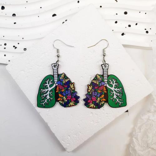 Acrylic Jewelry Earring, fashion jewelry & for woman, more colors for choice, Sold By Pair