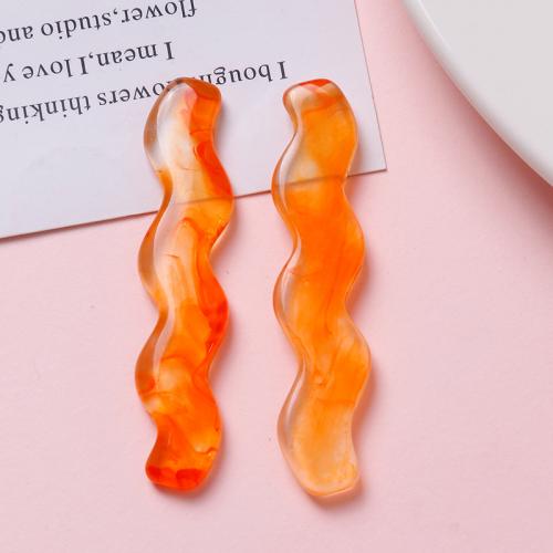 Hair Clip Findings, Resin, polished, DIY, more colors for choice, 65x11mm, Sold By PC