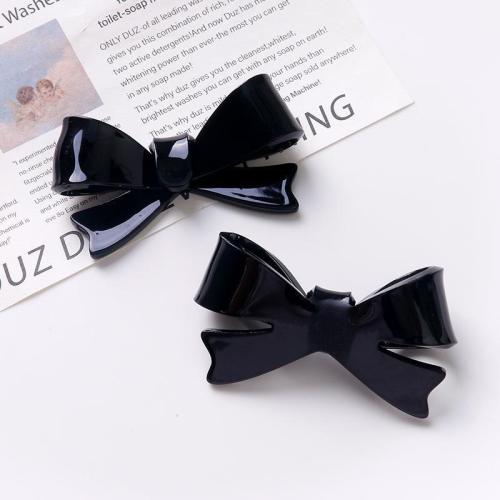 Hair Clip Findings, Acrylic, Bowknot, polished, DIY, more colors for choice, 64x30mm, Sold By PC