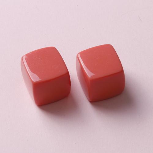 Resin Earring Drop Component, Square, polished, DIY, more colors for choice, 20x20mm, Sold By PC