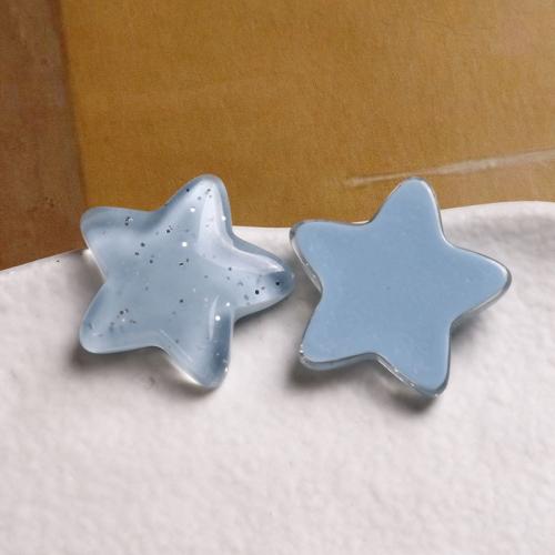 Mobile Phone DIY Decoration, Resin, Star, polished, more colors for choice, 25x25mm, Sold By PC