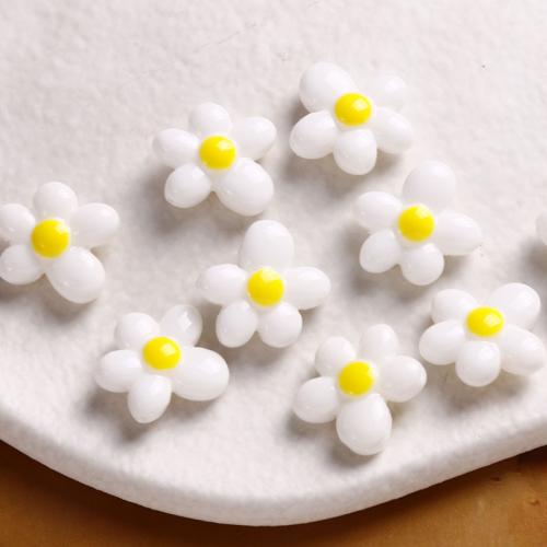 Hair Accessories DIY Findings, Resin, Flower, handmade, more colors for choice, 14x15mm, Sold By PC