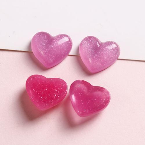 Mobile Phone DIY Decoration, Resin, Heart, polished, more colors for choice, 16x18mm, Sold By PC