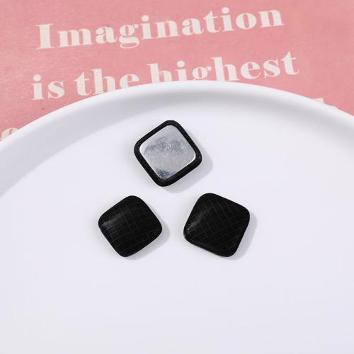 Hair Accessories DIY Findings, PU Leather, Square, handmade, more colors for choice, 16x16mm, Sold By PC