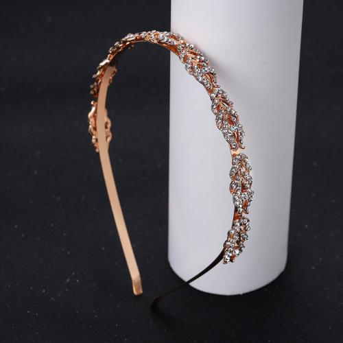 Hair Bands, Tibetan Style, fashion jewelry & for woman & with rhinestone, more colors for choice, Circumference 36 cm, Height 1.2 cm, Sold By PC