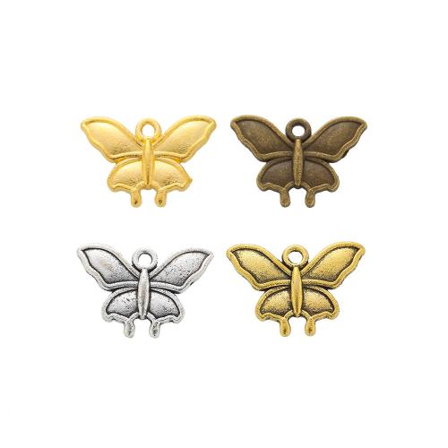 Tibetan Style Animal Pendants, Butterfly, plated, DIY, more colors for choice, nickel, lead & cadmium free, 20x14mm, Approx 200PCs/Bag, Sold By Bag