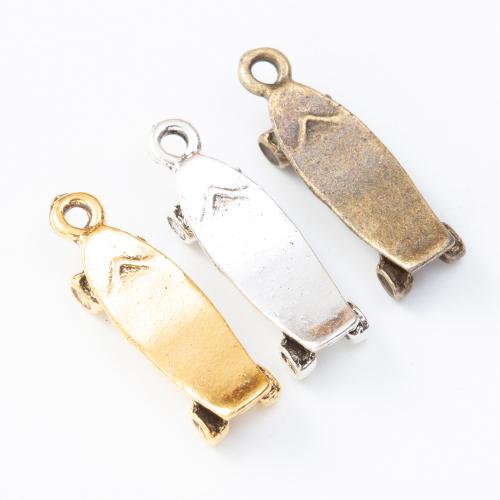 Tibetan Style Pendants, Skateboard, plated, DIY, more colors for choice, nickel, lead & cadmium free, 22x6x4mm, 200PCs/Bag, Sold By Bag