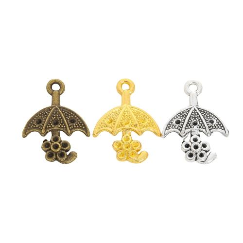 Tibetan Style Pendants, Umbrella, plated, DIY, more colors for choice, nickel, lead & cadmium free, 14.74x20.40mm, Approx 200PCs/Bag, Sold By Bag