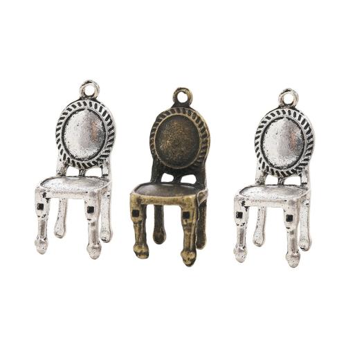 Tibetan Style Pendants, Chair, plated, DIY, more colors for choice, nickel, lead & cadmium free, 14.30x31.60mm, Approx 200PCs/Bag, Sold By Bag