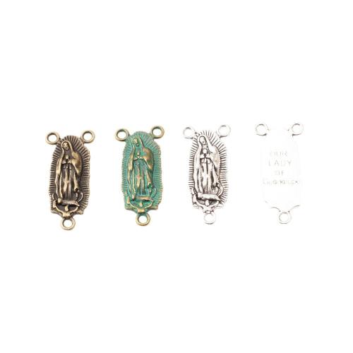 Tibetan Style Connector, plated, DIY & 1/2 loop, more colors for choice, nickel, lead & cadmium free, 30x14x3mm, Approx 100PCs/Bag, Sold By Bag