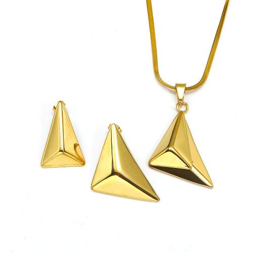 Jewelry Sets, Titanium Steel, gold color plated, fashion jewelry & different styles for choice, golden, Sold By PC