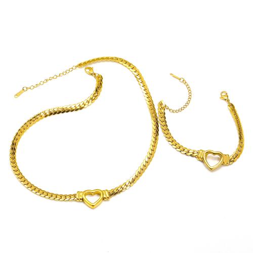 Jewelry Sets, Titanium Steel, gold color plated, fashion jewelry & different styles for choice, golden, Sold By PC