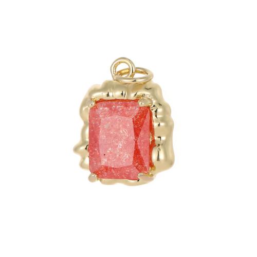 Cubic Zirconia Micro Pave Brass Pendant, plated, DIY & micro pave cubic zirconia, more colors for choice, Sold By PC