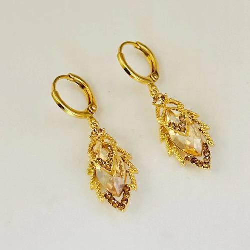 Tibetan Style Drop Earrings, plated, micro pave cubic zirconia & for woman, more colors for choice, 70x30mm, Sold By Pair