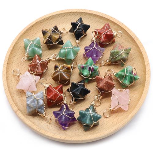 Gemstone Pendants Jewelry, Natural Stone, DIY & different materials for choice, more colors for choice, Sold By PC