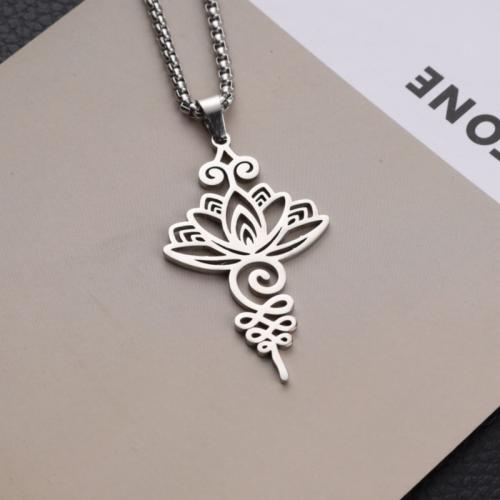 Stainless Steel Jewelry Necklace, 304 Stainless Steel, polished, Unisex, Length:51-60 cm, Sold By PC