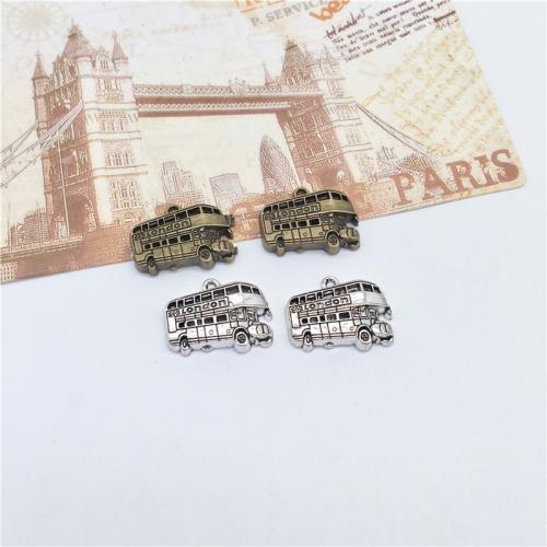 Vehicle Shaped Tibetan Style Pendants, Bus, plated, DIY, more colors for choice, 19x25mm, 100PCs/Bag, Sold By Bag