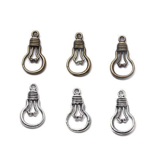 Tibetan Style Pendants, Light Bulb, plated, DIY, more colors for choice, 11x21mm, 100PCs/Bag, Sold By Bag