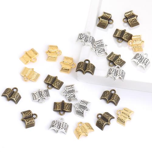 Zink-Aluminium-Anhänger, Zinklegierung, Buch, plattiert, DIY, keine, 12x11mm, 100PCs/Tasche, verkauft von Tasche