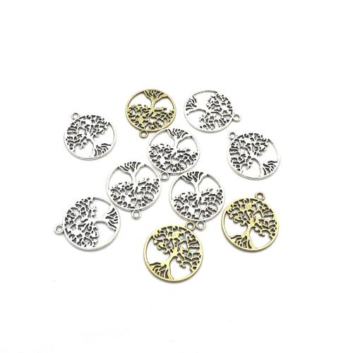 Tibetan Style Pendants, Tree, plated, DIY, more colors for choice, 25x29x1.40mm, 100PCs/Bag, Sold By Bag