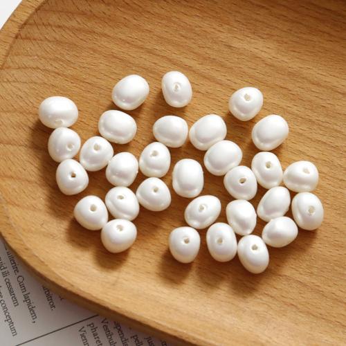 Acrylic Jewelry Beads, DIY, white, 9x7mm, Sold By PC