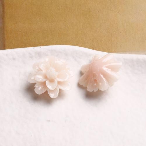 Hair Accessories DIY Findings, Shell Powder, Flower, polished, more colors for choice, 17x17mm, Sold By PC