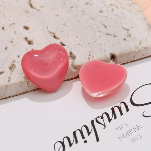 Hair Accessories DIY Findings, Resin, Heart, enamel, more colors for choice, 20x20mm, Sold By PC