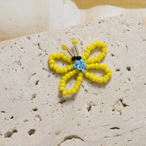 Hair Accessories DIY Findings, Seedbead, Butterfly, handmade, 31x28mm, Sold By PC