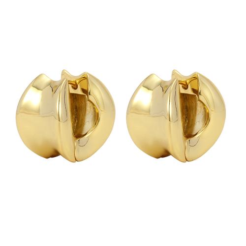 Brass Huggie Hoop Earring, gold color plated, fashion jewelry & for woman, nickel, lead & cadmium free, 22x23x15mm, Sold By Pair