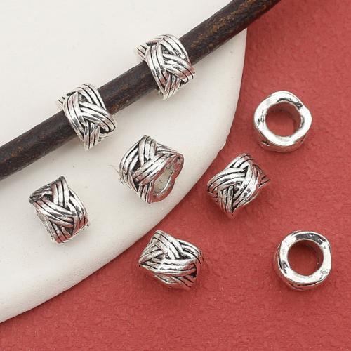 Tibetan Style Jewelry Beads, antique silver color plated, DIY, nickel, lead & cadmium free, 10x6.50mm, 100PCs/Bag, Sold By Bag